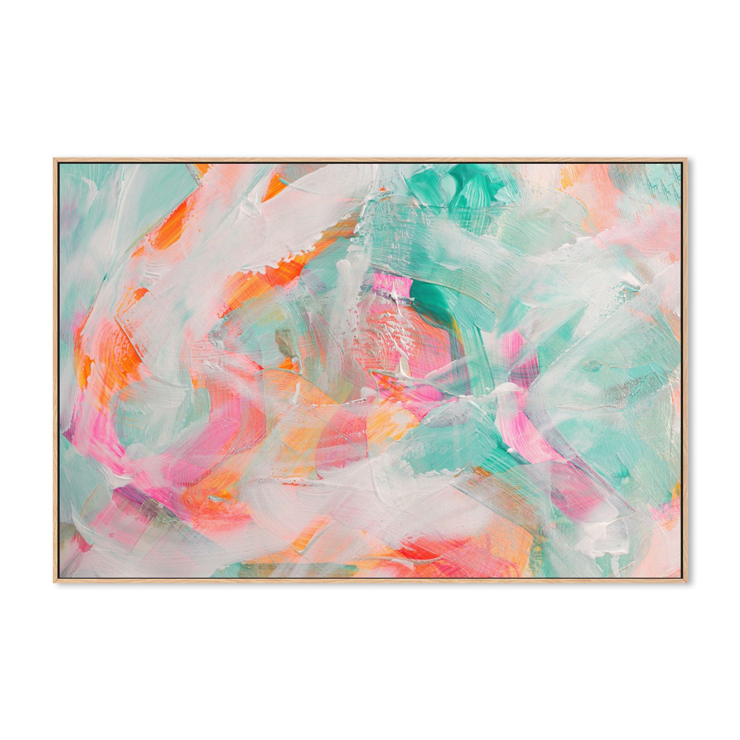 Fluro Abstract , Hand-painted Canvas