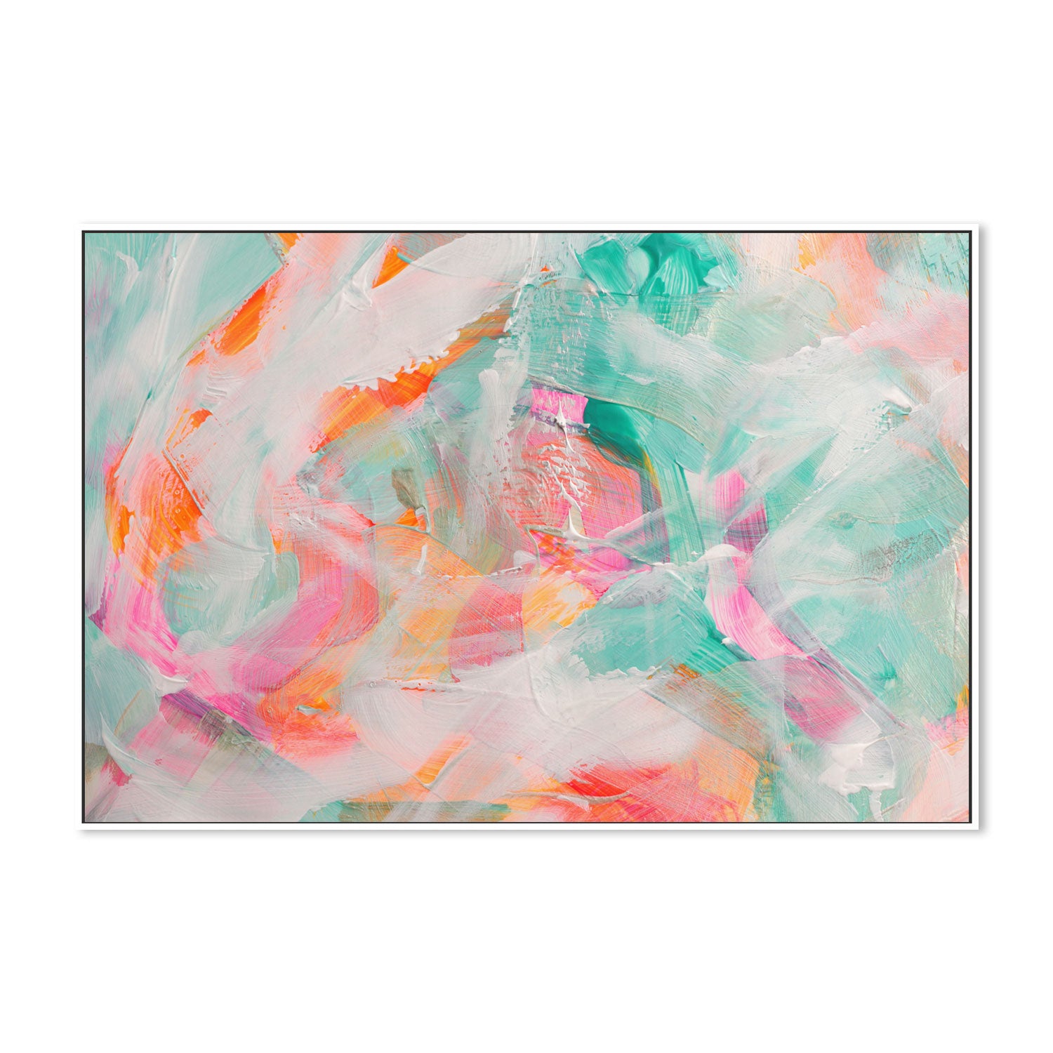 Fluro Abstract , Hand-painted Canvas