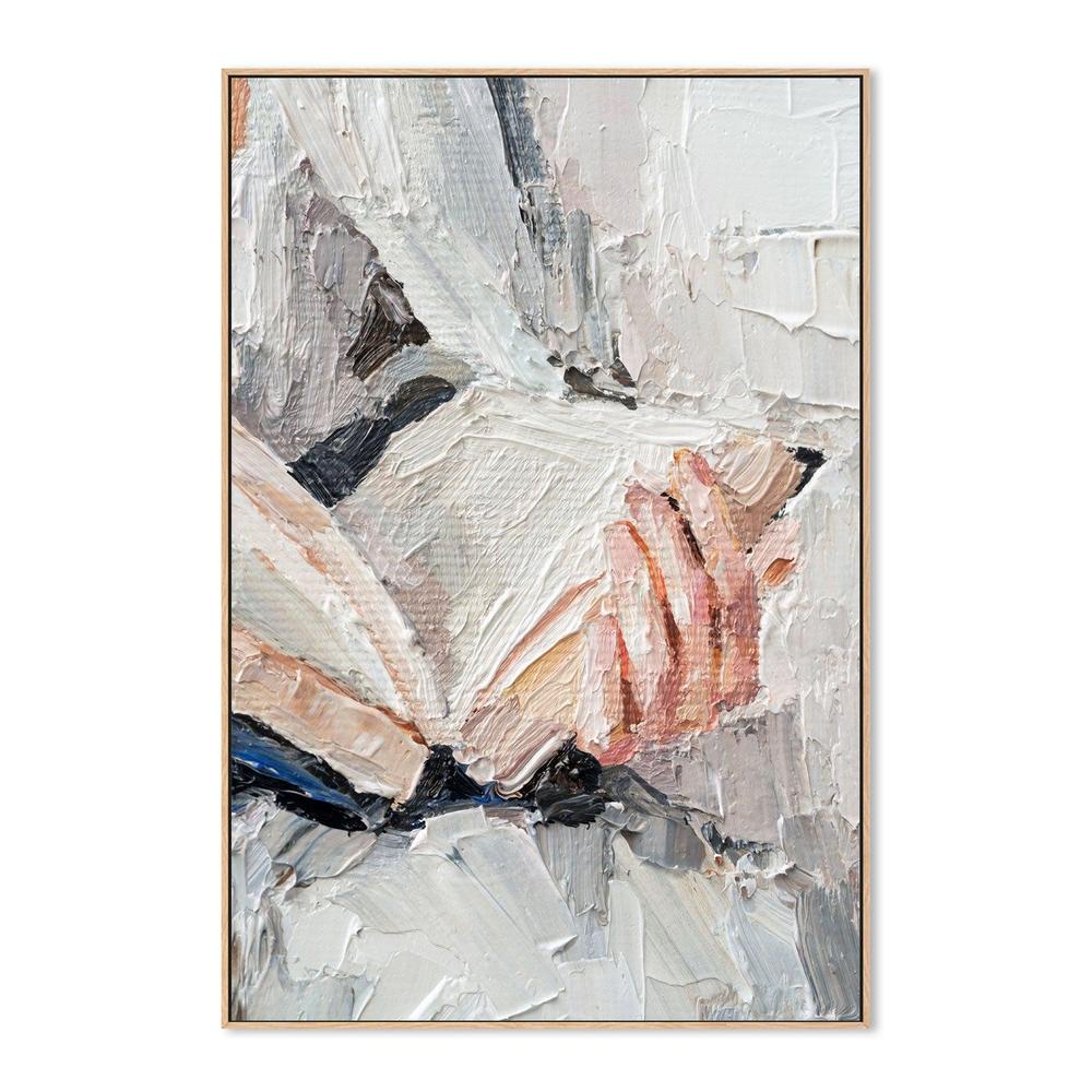 Quietly Reading, Style B , Hand-painted Canvas