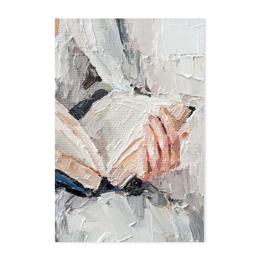 Quietly Reading, Style B , Hand-painted Canvas