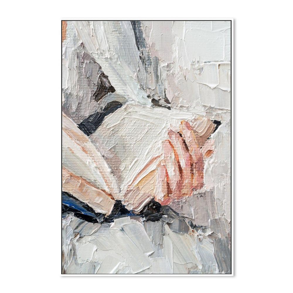 Quietly Reading, Style B , Hand-painted Canvas