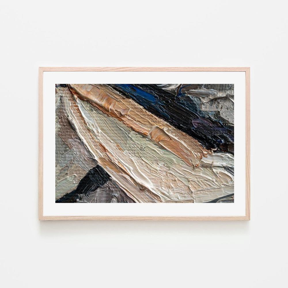 Blush and Blue , Hand-painted Canvas