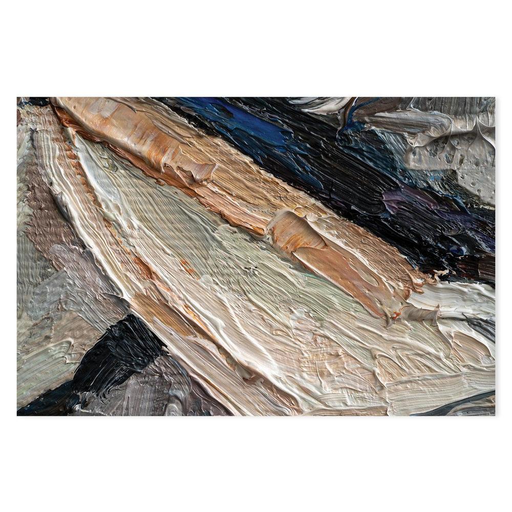 Blush and Blue , Hand-painted Canvas