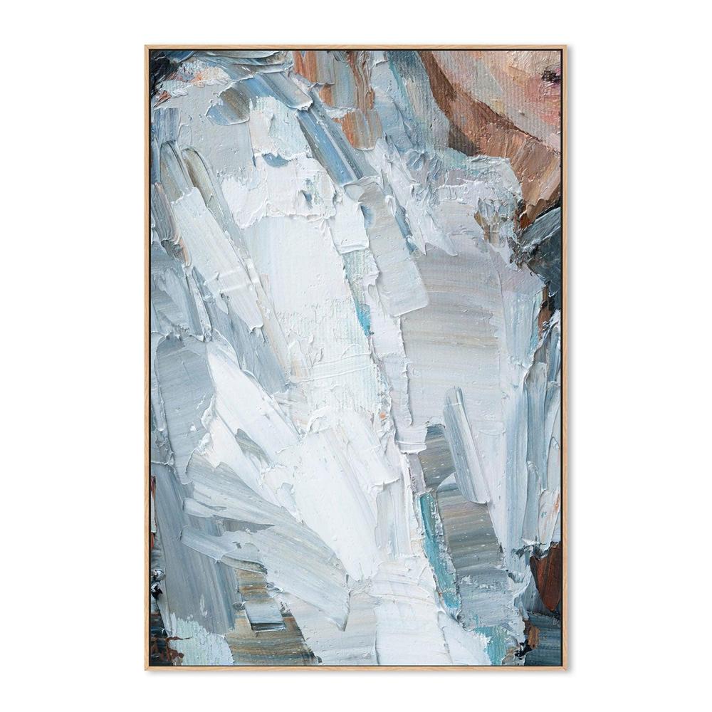 Pastel Blue , Hand-painted Canvas