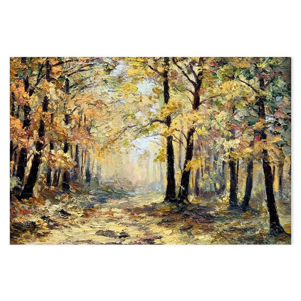 Golden Forest , Hand-painted Canvas