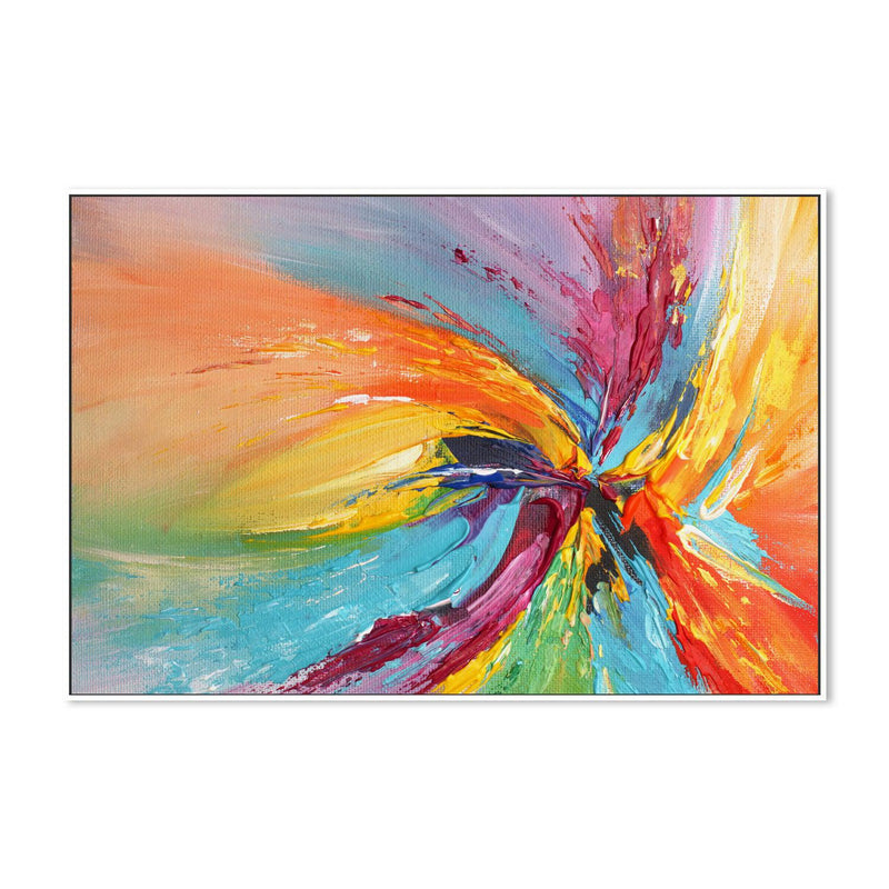 Rainbow Swirl , Hand-painted Canvas