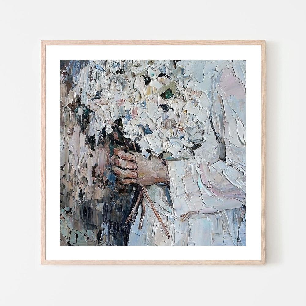 Flower Girl , Hand-painted Canvas