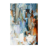 Blue and Tan Falls , Hand-painted Canvas