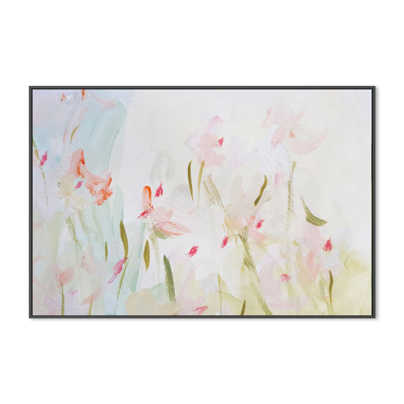Floating Florals , Hand-painted Canvas
