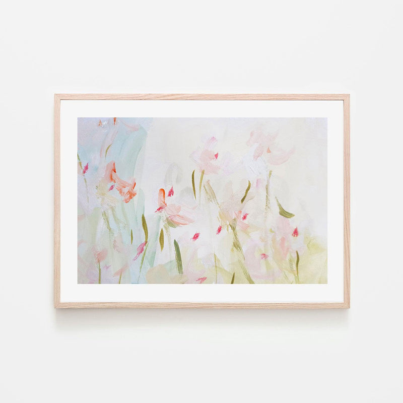 Floating Florals , Hand-painted Canvas