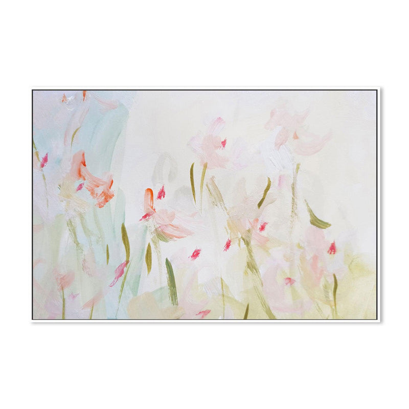 Floating Florals , Hand-painted Canvas