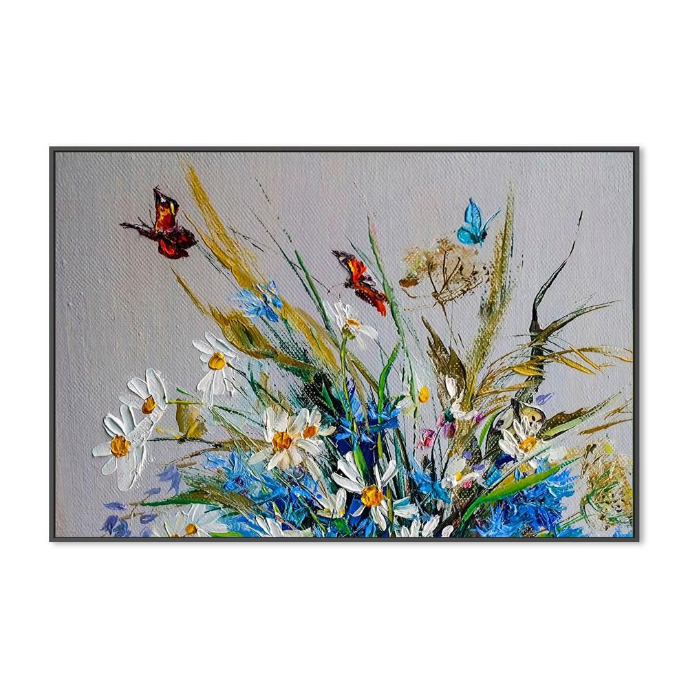 Follow The Butterflies , Hand-painted Canvas