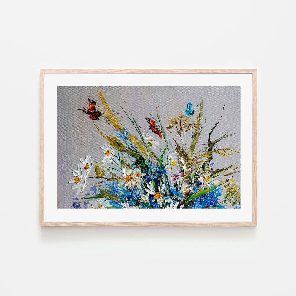 Follow The Butterflies , Hand-painted Canvas
