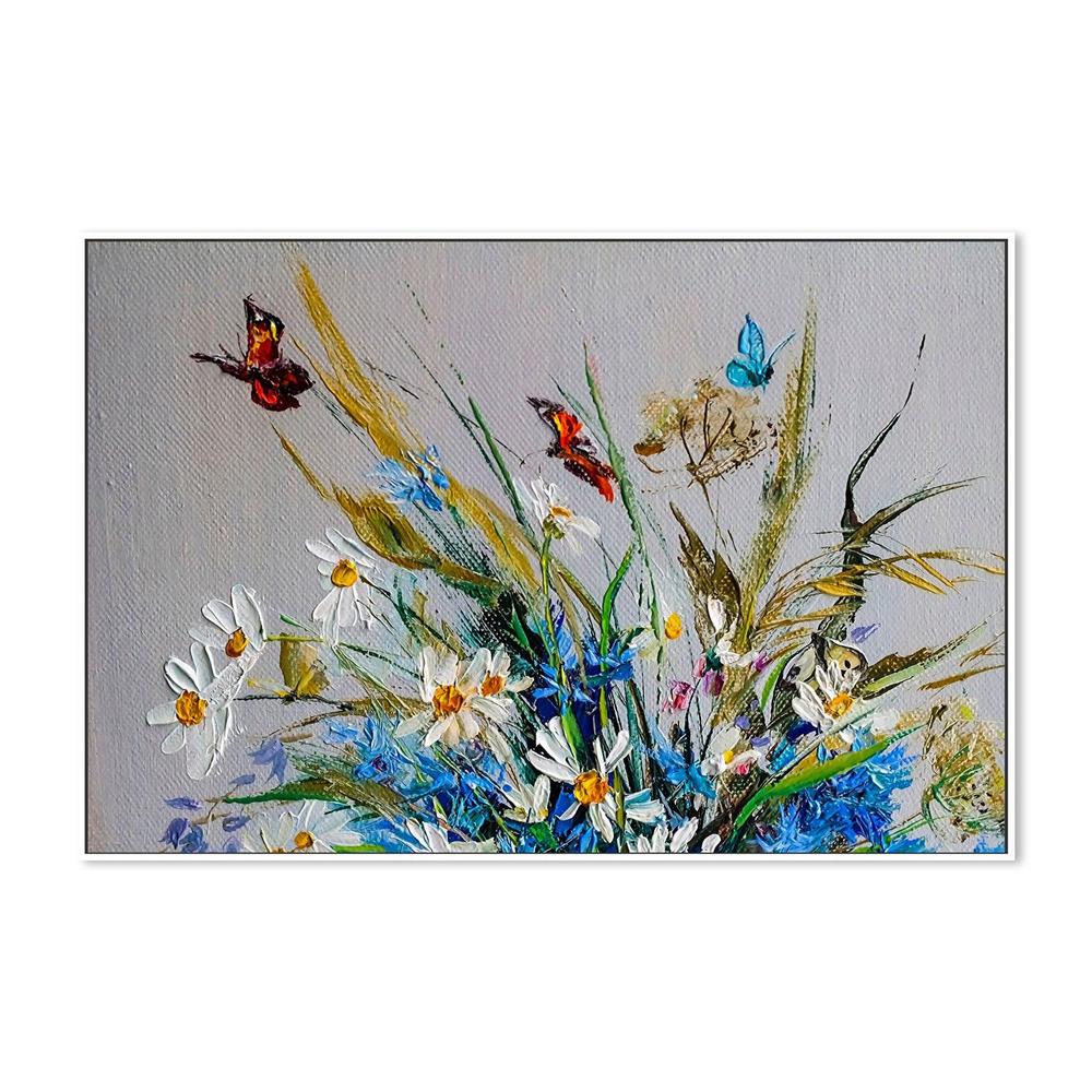 Follow The Butterflies , Hand-painted Canvas
