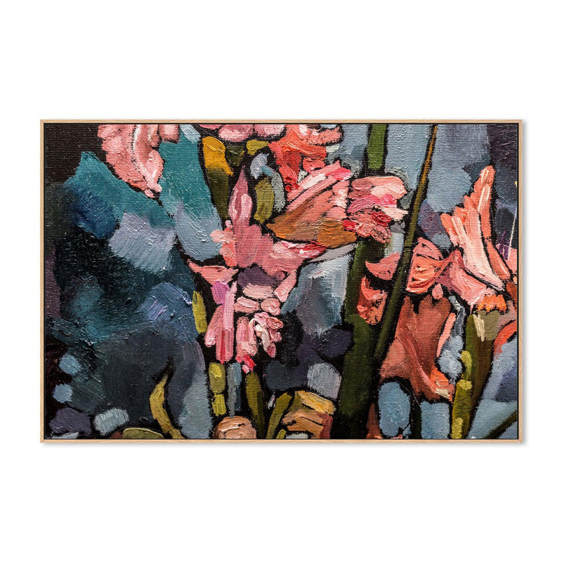 Blushing Blooms , Hand-painted Canvas