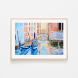 Lovers Boats , Hand-painted Canvas