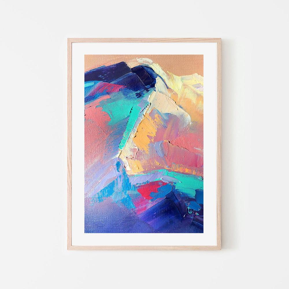 Mountains Peak , Hand-painted Canvas