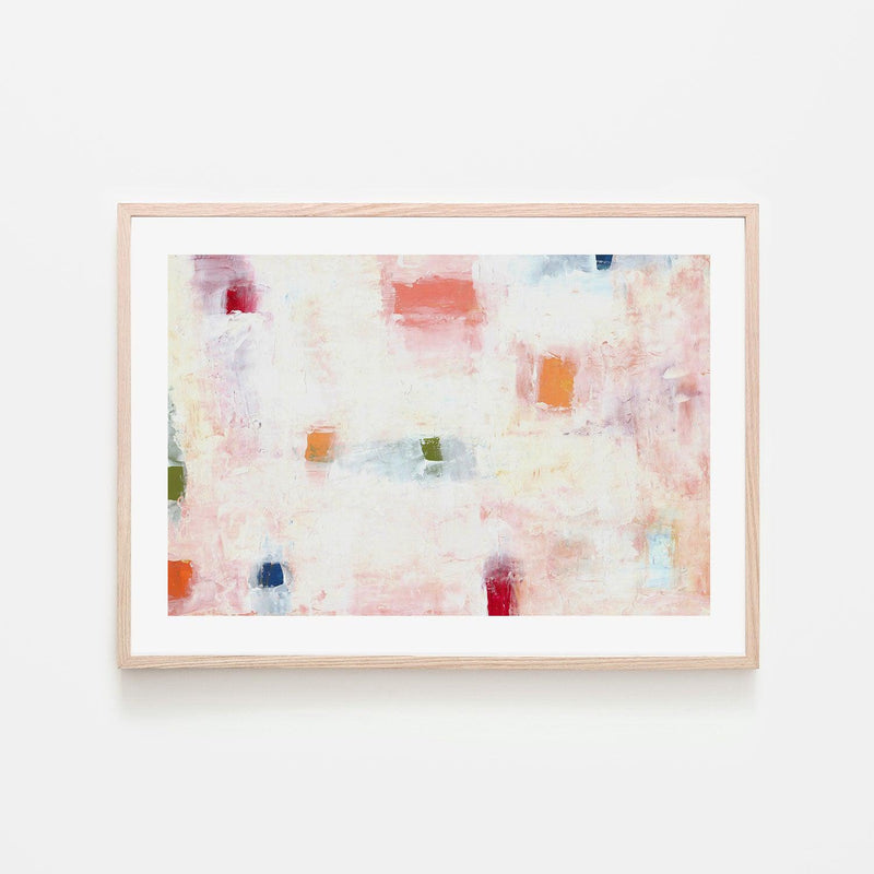 Pastel Blocks  , Hand-painted Canvas