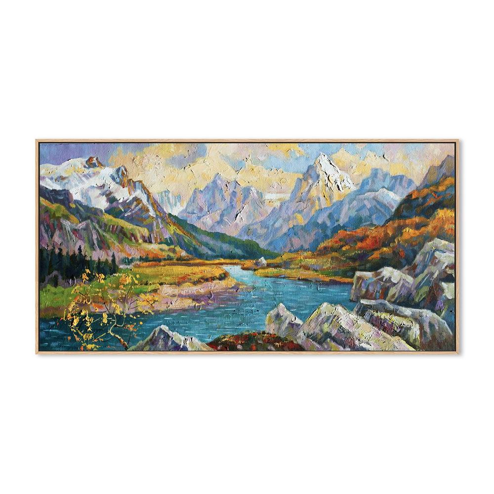 Mountain Scape  , Hand-painted Canvas