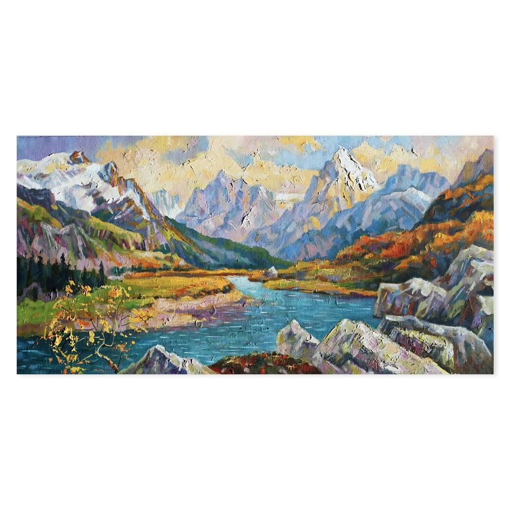Mountain Scape  , Hand-painted Canvas