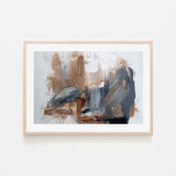 Grey and Brown Strokes  , Hand-painted Canvas