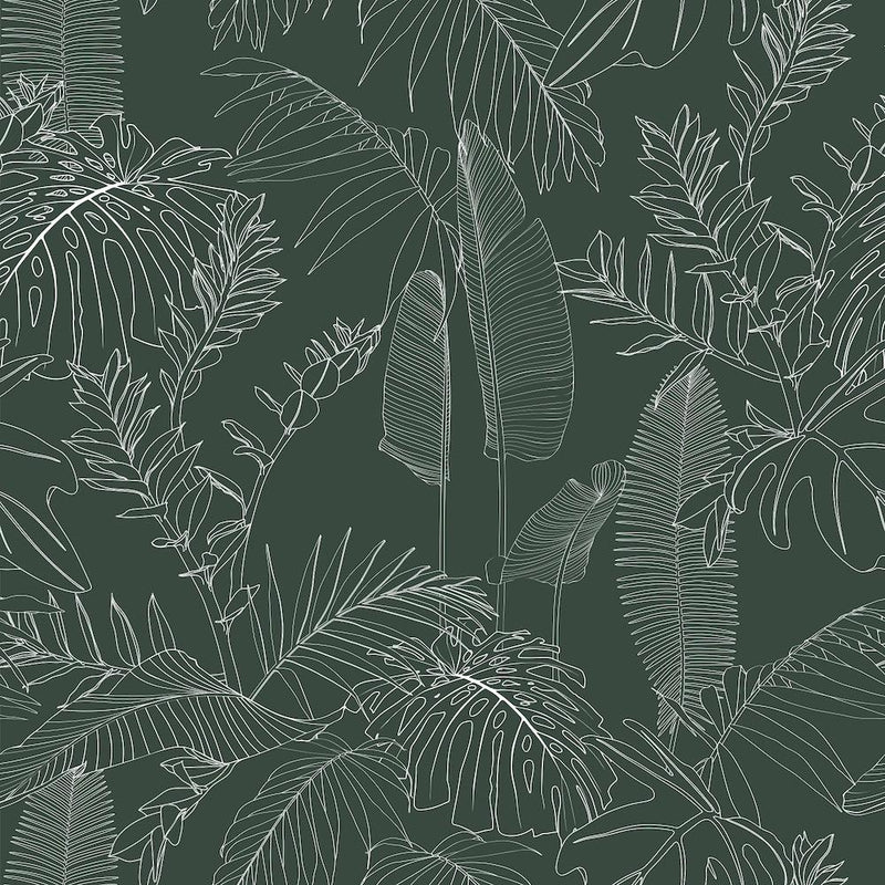 Jungle Leaves-wallpaper-eco-friendly-easy-removal-GIOIA-WALL-ART