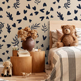 Leaves and Hearts-wallpaper-eco-friendly-easy-removal-GIOIA-WALL-ART