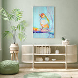 Pastel Coloured Bird, Style A , Hand-painted Canvas