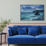 The Coast At Night , Hand-painted Canvas