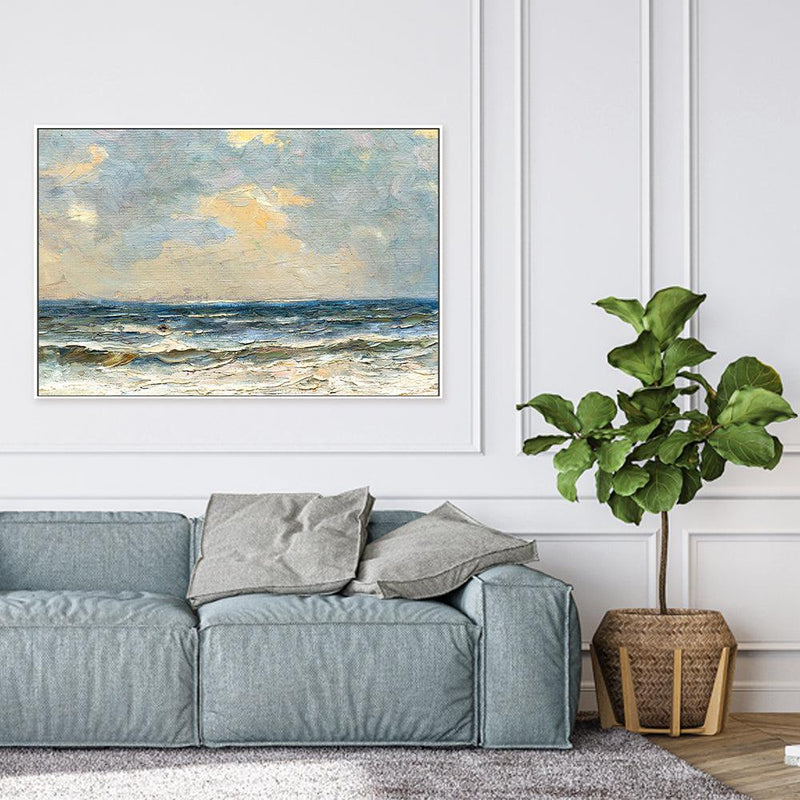 By The Shore , Hand-painted Canvas