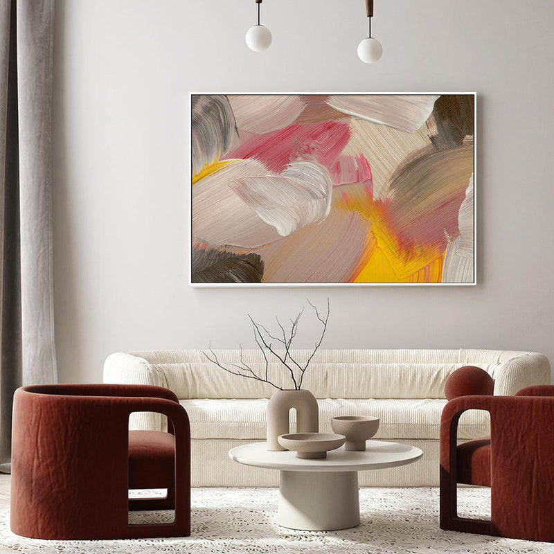 Blushing Yellow Love , Hand-painted Canvas