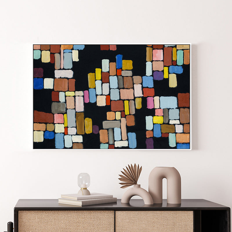 Connect The Blocks, Hand-Painted Canvas