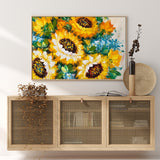 Daylight Daisies, Hand-Painted Canvas