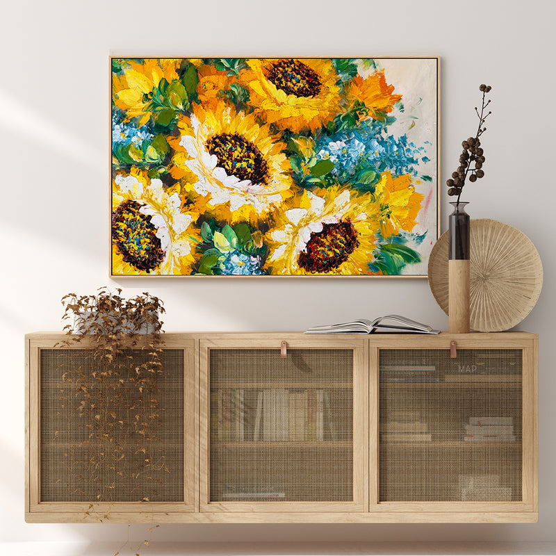 Daylight Daisies, Hand-Painted Canvas