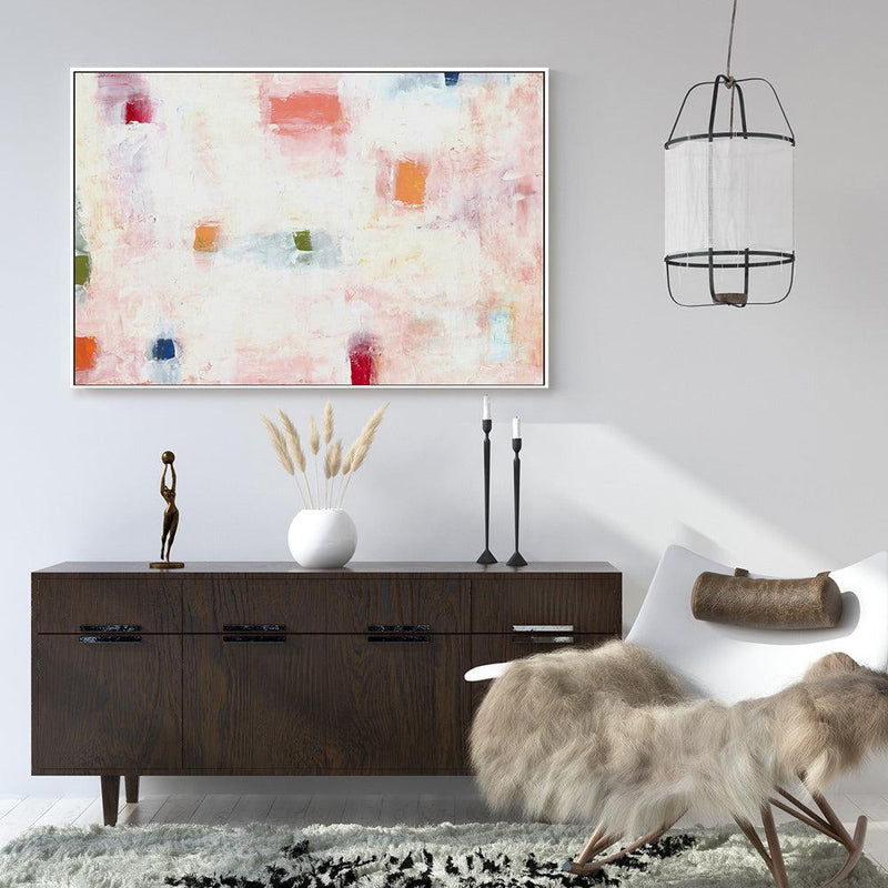 Pastel Blocks  , Hand-painted Canvas