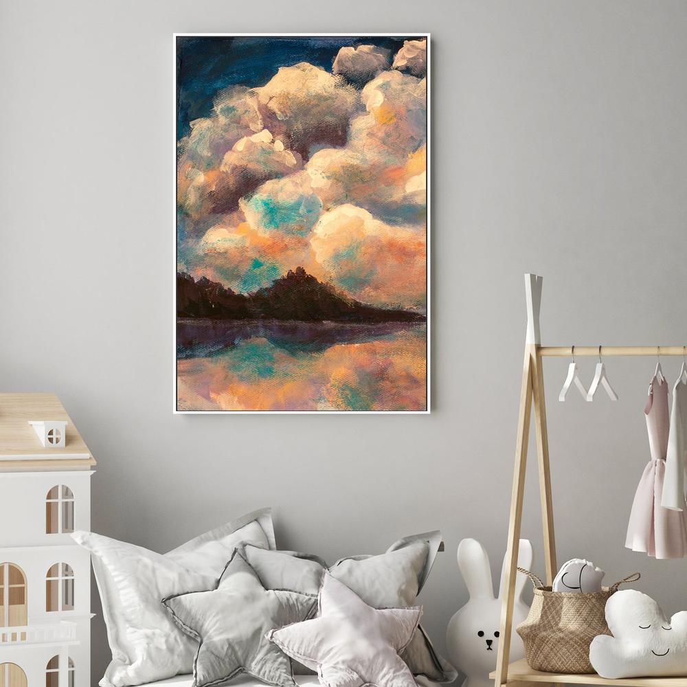 Pastel Clouds, Hand-Painted Canvas