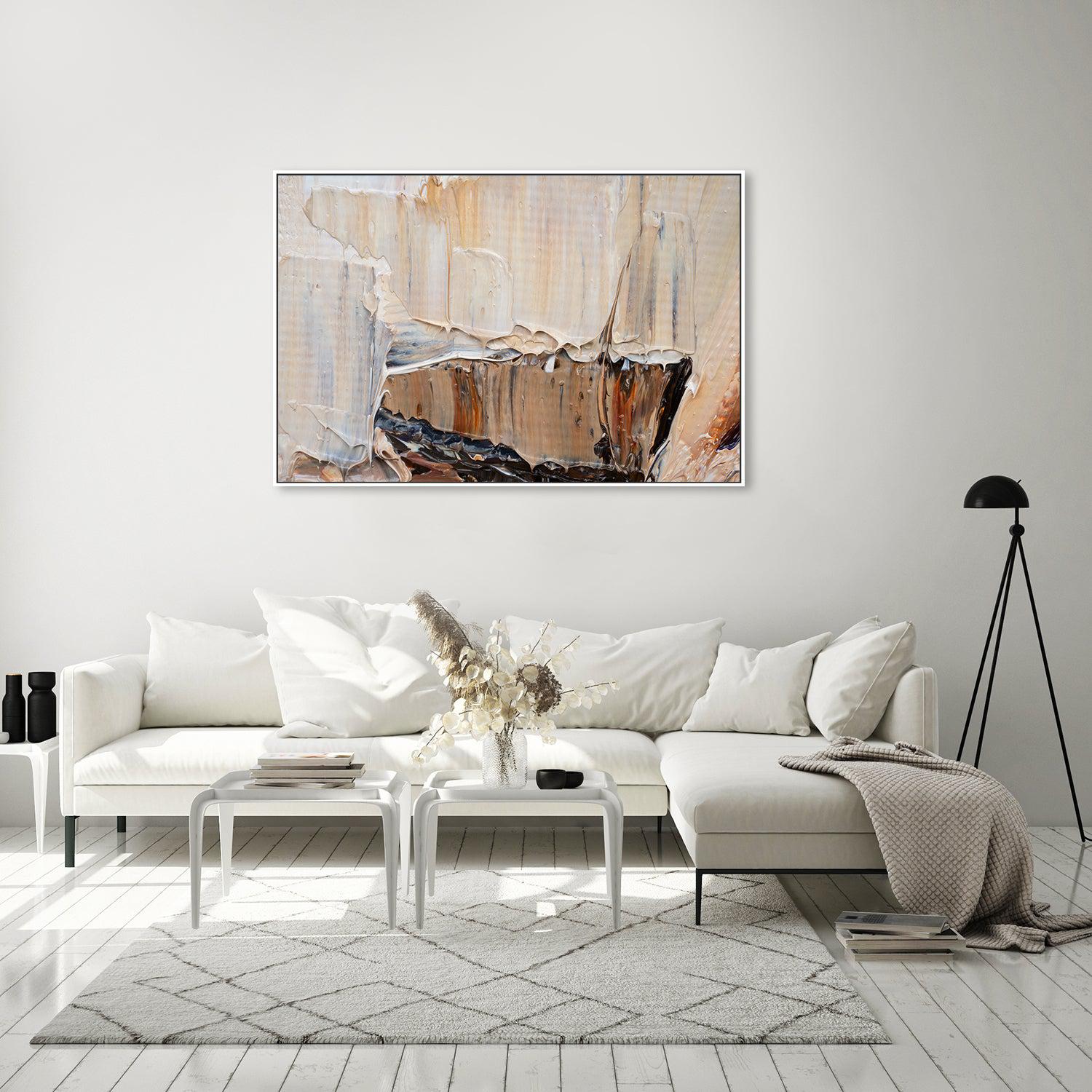 Melting Neutrals , Hand-painted Canvas