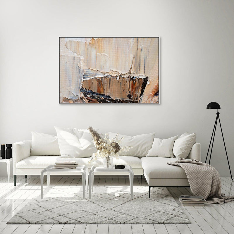 Melting Neutrals , Hand-painted Canvas