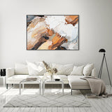 Orange and Brown Ambition , Hand-painted Canvas