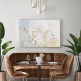 Floating Florals , Hand-painted Canvas