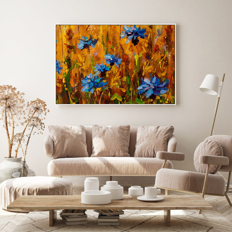 Blue With Envy, Hand-Painted Canvas