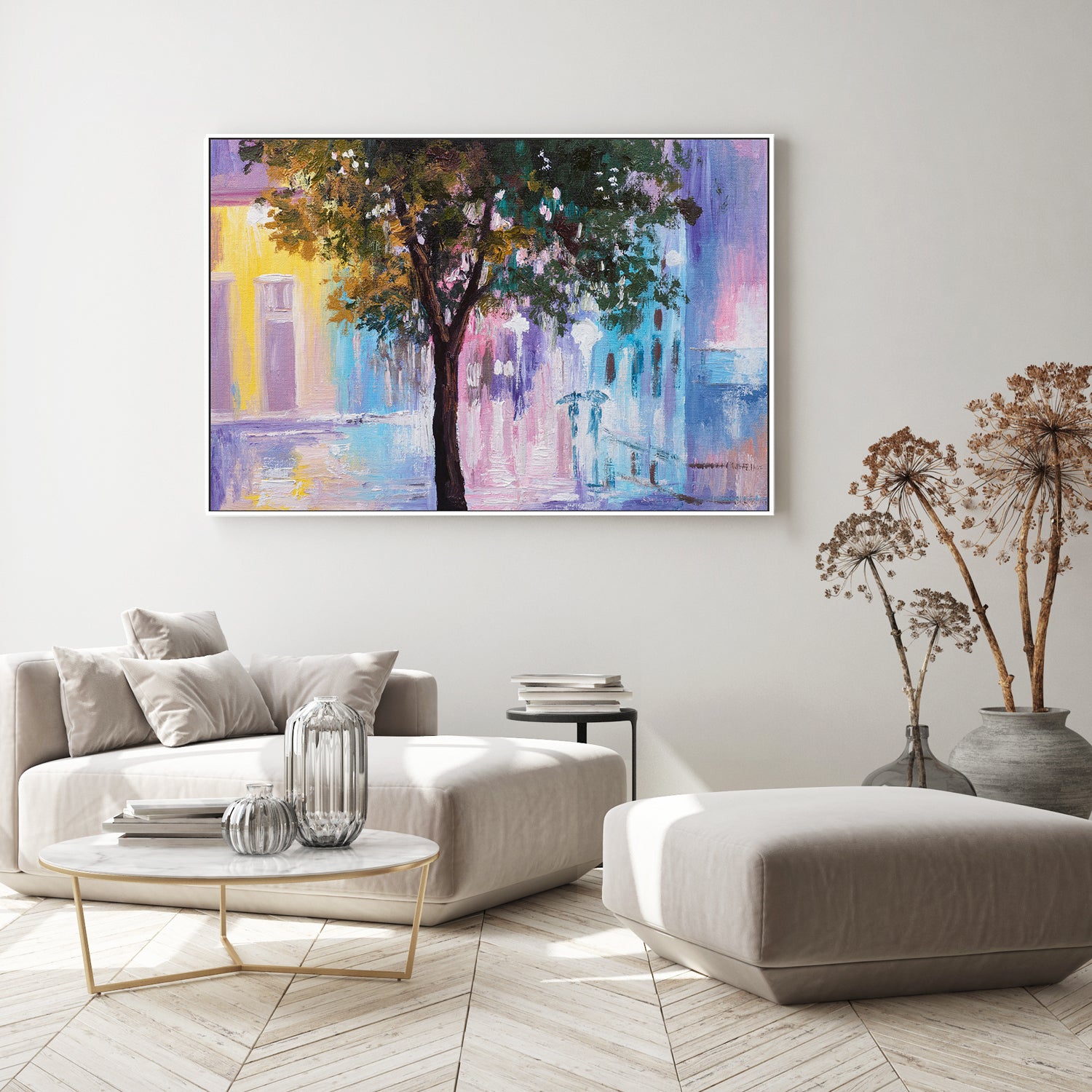 High Contrast, Hand-Painted Canvas