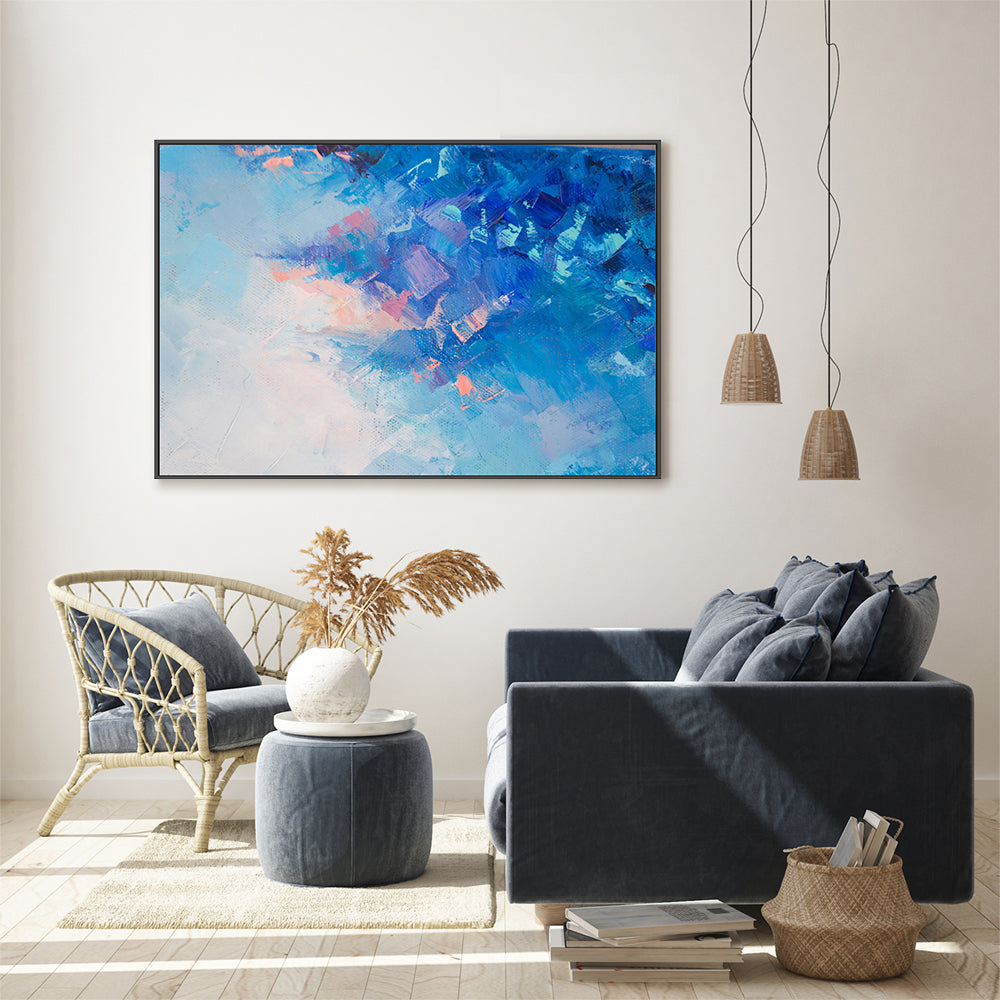 Into The Pastel Sky, Hand-Painted Canvas