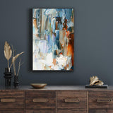 Blue and Tan Falls , Hand-painted Canvas