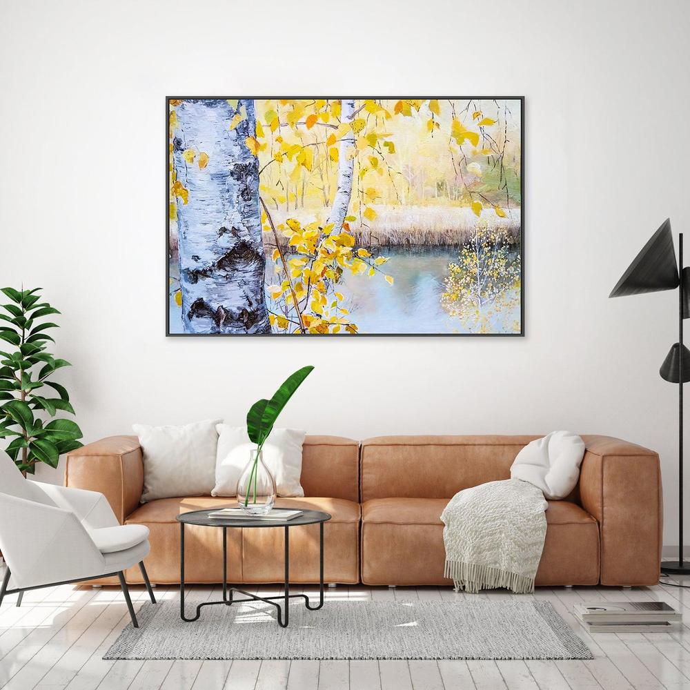 By The Birch Tree , Hand-painted Canvas