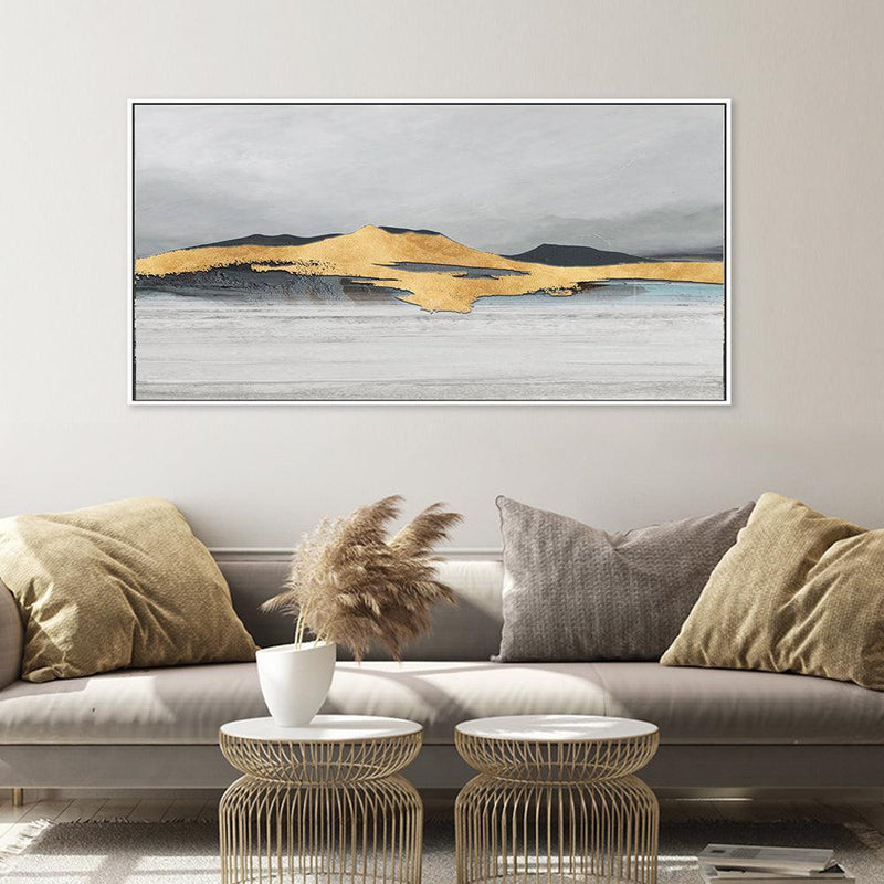 Gold Horizon , Hand-painted Canvas