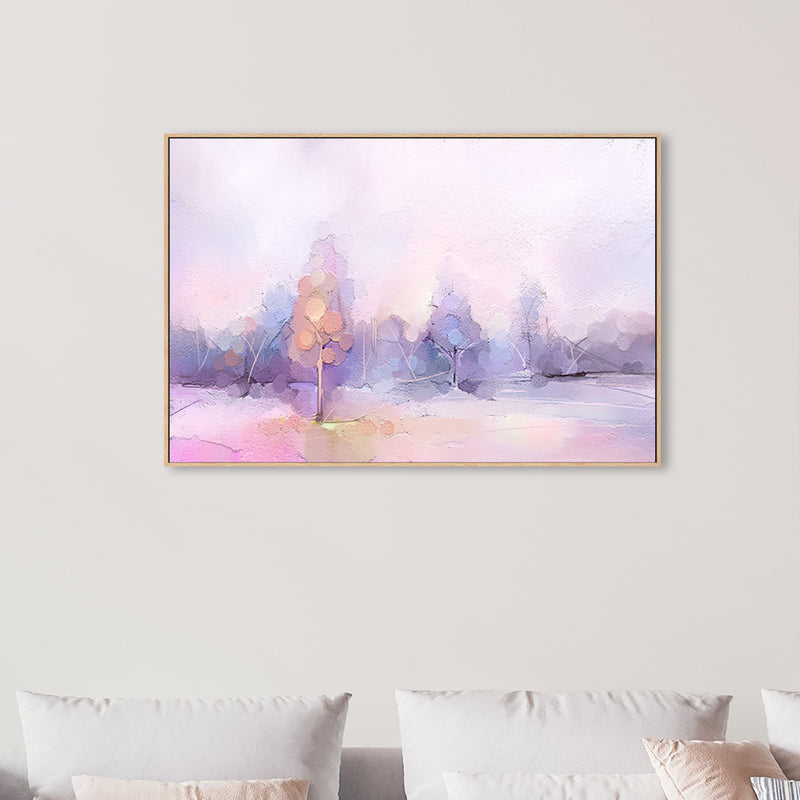 Violet Forest , Hand-painted Canvas