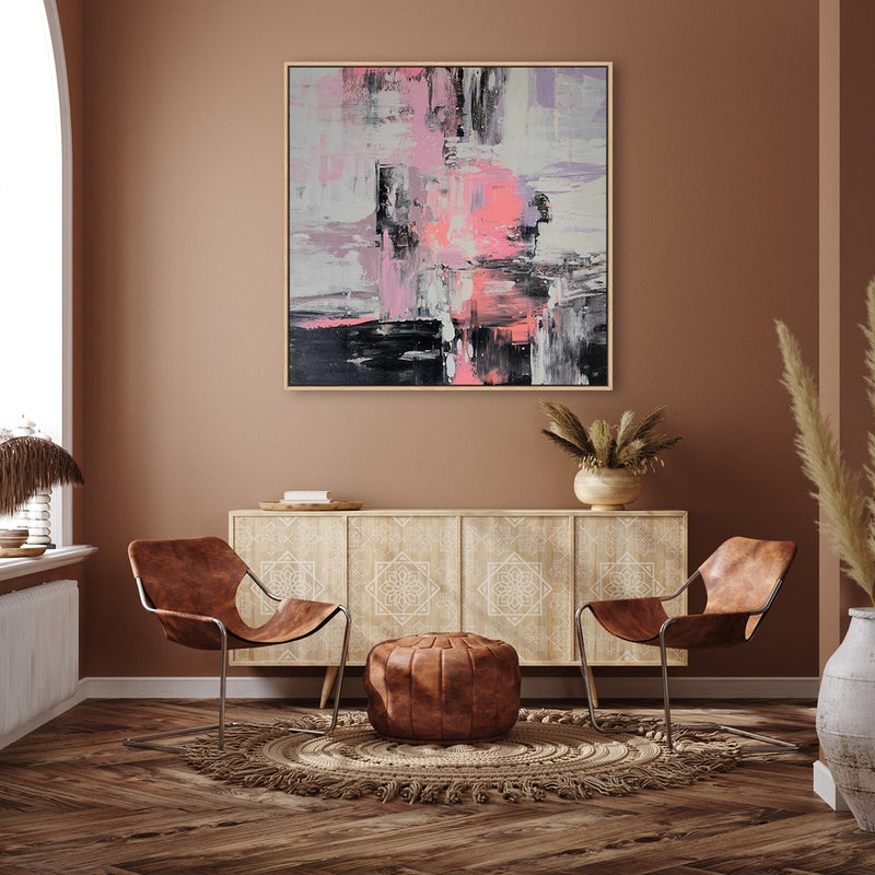 Mauve Mood, Original Hand-Painted Canvas By Lisa Perry
