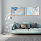 Gold Wave, Set of 2 , Hand-painted Canvas