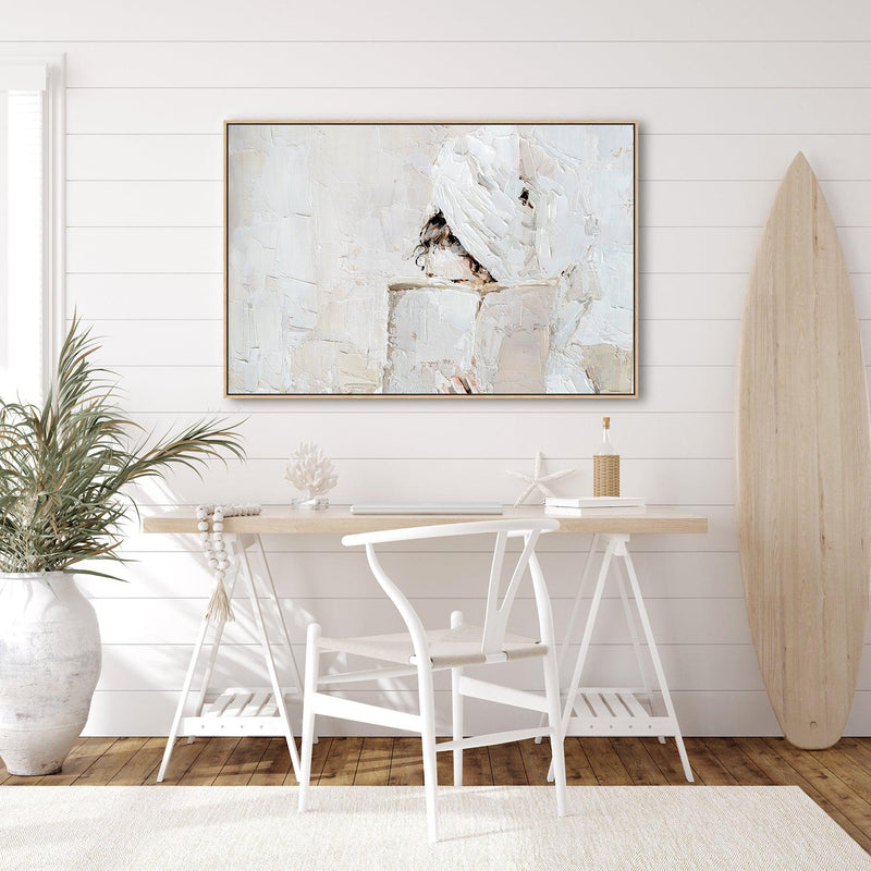 Reading And Bath, Hand-painted Canvas